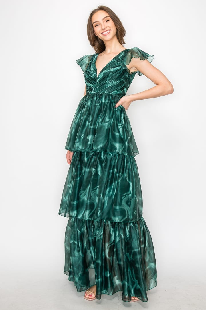 Vestido largo verde