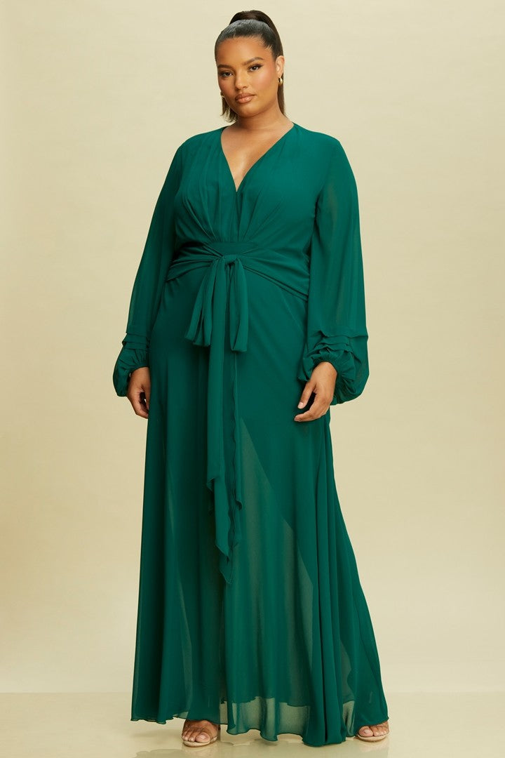 Vestido ml con amarre en cintura