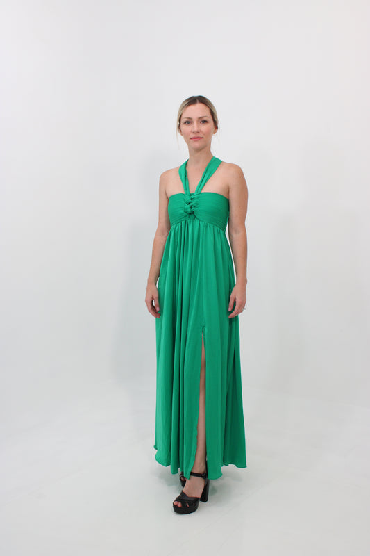 Vestido Halter verde