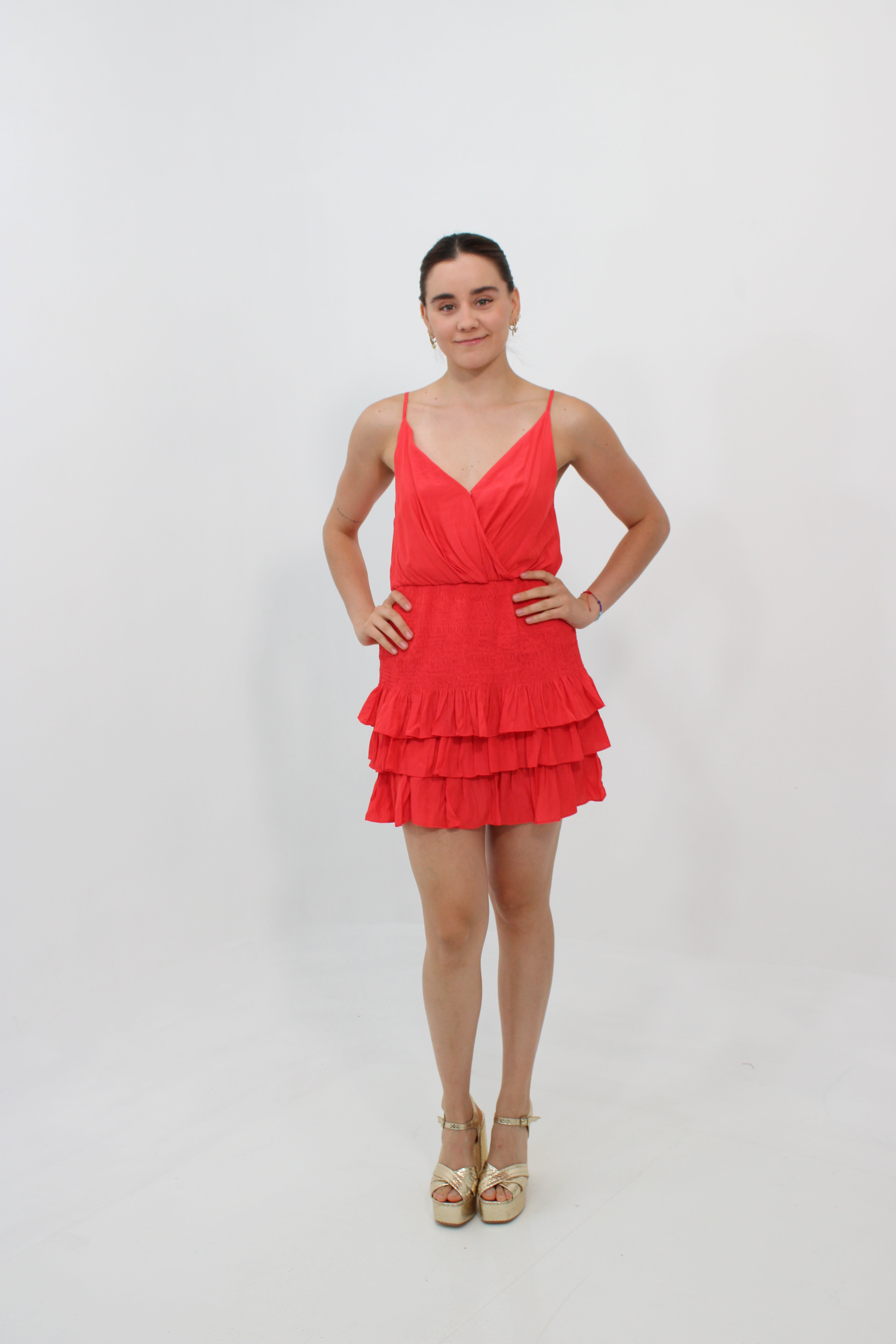 Vestido corto de tirantes