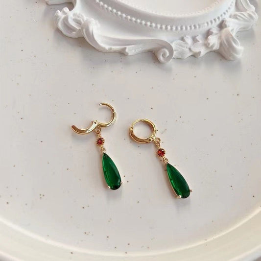 Aretes de perlitas verdes