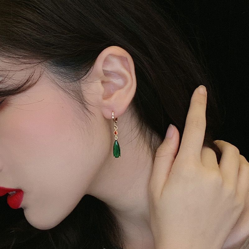 Aretes de perlitas verdes